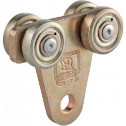 Chariot porte coulissante 1110 1110 adapté au profil 100 acier galvanisé jaune 45 kg HELM