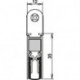 Joint de porte Doppeldicht® M-12/35 1-393 2-s.L.1083mm aluminium, anodisé argent ATHMER