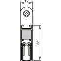 Joint de porte Doppeldicht® M-12/35 1-393 2-s.L.1208mm aluminium, anodisé argent ATHMER