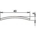 Seuil inox 164 3-107 longueur 840 mm inox brossé mat ATHMER