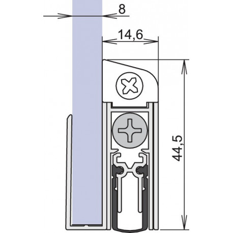 Joint de porte Schall-Ex® GS-8 1-407 1-s.L.1208mm Alu anodisé.GLT ATHMER