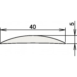 Seuil en aluminium 090 3-111 L.840mm argent alu elox.ATHMER