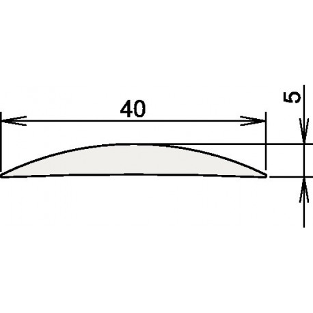 Seuil en aluminium 090 3-111 L.965mm argent alu elox.ATHMER