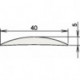 Seuil en aluminium 090 3-111 L.1090mm argent alu elox.ATHMER