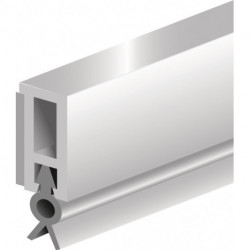 Rail d'étanchéité PTS-ZK longueur 2100 mm largeur 6 mm blanc blanc avec lèvre en PVC souple ELLEN