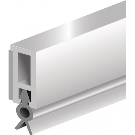 Rail d'étanchéité PTS-ZK longueur 2100 mm largeur 6 mm blanc blanc avec lèvre en PVC souple ELLEN