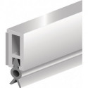 Rail d'étanchéité PTS-ZK longueur 2100 mm largeur 6 mm blanc blanc avec lèvre en PVC souple ELLEN