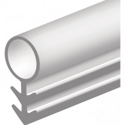 Joint de butée de porte 104 longueur 100 m pour fraisage en flan silicone D. 8 mm blanc