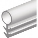 Joint de butée de porte 104 longueur 100 m pour fraisage en flan silicone D. 8 mm blanc
