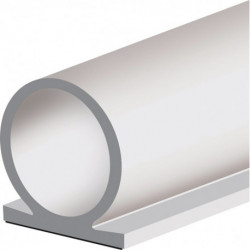Joint de butée de porte profil oméga 137 longueur 25 m largeur 8 mm silicone blanc nu