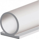 Joint de butée de porte profil oméga 137 longueur 25 m largeur 8 mm silicone blanc nu