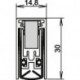 Joint de porte Schall-Ex® L-15/30 WS 1-880 1-s.L.1083mm Alu anodisé.HLT ATHMER