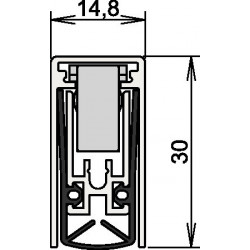 Joint de porte Schall-Ex® L-15/30 WS 1-880 1-s.L.1083mm Alu anodisé.HLT ATHMER