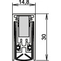 Joint de porte Schall-Ex® L-15/30 WS 1-880 1-s.L.1083mm Alu anodisé.HLT ATHMER