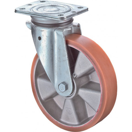 Rouleau de renvoi D. de la roue 160 mm cap. charge 600 kg avec plaque de fixatio