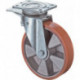 Roulette orientable avec frein D. de la roue 200 mm cap. charge 300 kg avec plaq