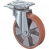 Roulette orientable avec frein D. de la roue 200 mm cap. charge 300 kg avec plaq