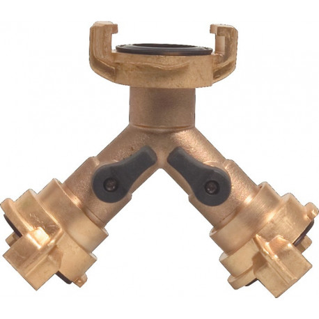 Pièce en Y de raccord rapide laiton taille du tuyau 9,5-38 mm fermeture du robinet MEGA