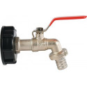 Robinet de sortie à boisseau sphérique laiton/PVC fil. int. 2 po. t. nom. mm 19 taille nominale 3/4 po. MEGA
