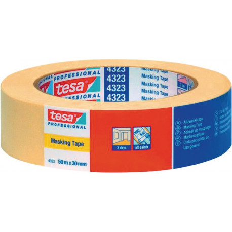 Ruban crêpé 4323 légèrement crêpé beige clair longueur 50 m largeur 30 mm roulea (Par 10)