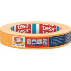Crêpe de précision 4344 Standard lisse beige clair longueur 50 m largeur 19 mm rouleau TESA (Par 8)