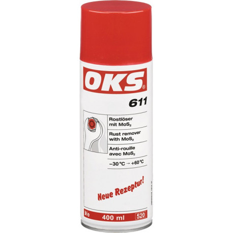 Dégrippant à MoS2 611 400 ml avec MoS2 bombe aérosol OKS (Par 12)