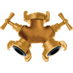 Distributeur à deux voies GEKA plus laiton taille du tuyau 9,5-38 mm taille nominale 1/2 po. GEKA