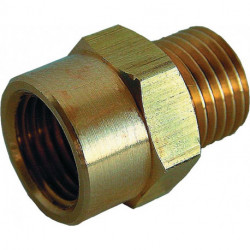Mamelon fileté double laiton filetage extérieur G 1/4 filetage intérieur G 3/8 E (Par 10)