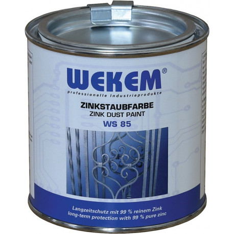 Couleur poussière de zinc WS85 gris foncé, mat métallisé 800 g boîte WEKEM (Par 12)