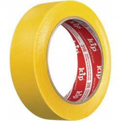 Ruban protecteur en PVC 318 jaune longueur 33 m largeur 50 mm rouleau KIP (Par 6)
