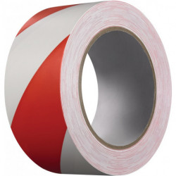 Ruban de signalisation Extra 339 PVC rouge/blanc longueur 33 m largeur 50 mm rouleau KIP