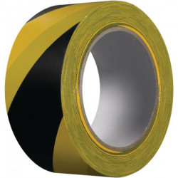 Ruban de signalisation Extra 339 PVC noir/jaune longueur 33 m largeur 50 mm roul