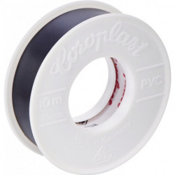 Ruban isolant électrique 302 noir longueur 10 m largeur 15 mm rouleau COROPLAST (Par 20)