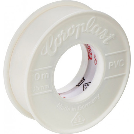 Ruban isolant électrique 302 blanc longueur 10 m largeur 15 mm rouleau COROPLAST (Par 20)