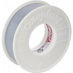 Ruban isolant électrique 302 gris longueur 10 m largeur 15 mm rouleau COROPLAST (Par 20)