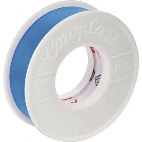 Ruban isolant électrique 302 bleu longueur 10 m largeur 15 mm rouleau COROPLAST (Par 20)