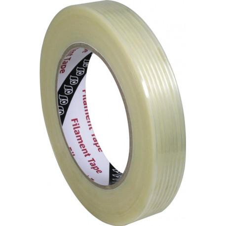Ruban à filaments F407 incolore longueur 50 m largeur 19 mm rouleau IKS (Par 96)
