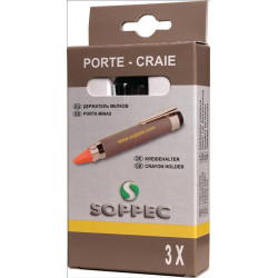 Porte-craie pour craies rondes/rect. longueur 120 mm 3 pièces/boîte SOPPEC