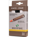 Porte-craie pour craies rondes/rect. longueur 120 mm 3 pièces/boîte SOPPEC