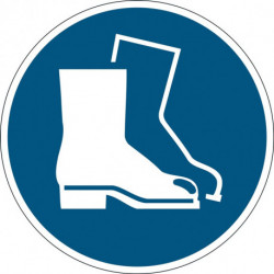 Pictogramme d'obligation ASR A1.3/DIN EN ISO 7010 utiliser protection des pieds 430 mm R9 DURABLE (Par 5)