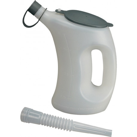 Gobelet Degrésué 3 l avec couv.et capuchon prot./sortie flex HDPE PRESSOL