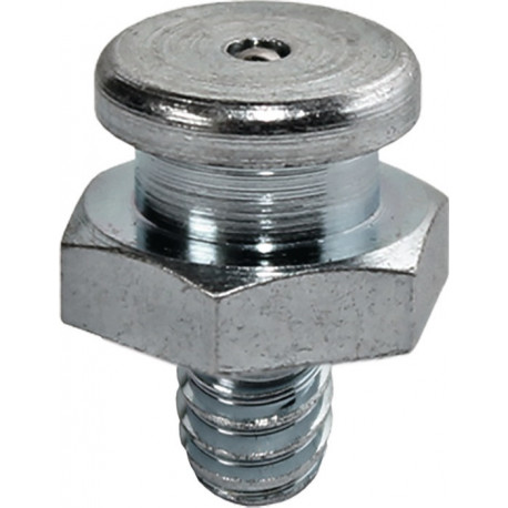 Embout de graissage à tête plate standard DIN3404 M10 x 1 mm forme A SW 17 mm se (Par 100)