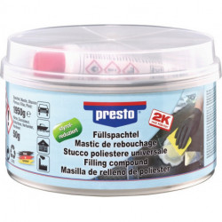 Mastic de rebouchage bi-composant prestolith plastic ocre, durcisseur rouge 2000 g boîte PRESTO (Par 4)