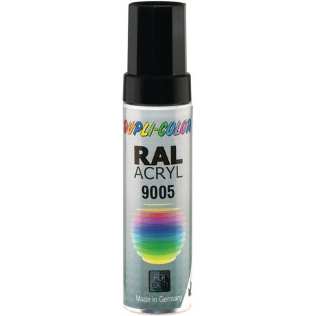 Crayon à vernis noir foncé mat RAL 9005 12 ml 12 ml tige DUPLI-COLOR (Par 30)