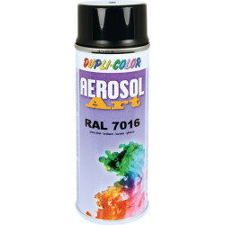 Bombe de peinture de couleur AEROSOL Art gris anthracite brillant RAL 7016 400 m (Par 6)
