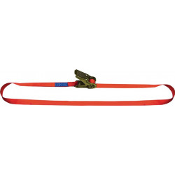 Sangle d'amarrage DIN EN 12195-2 longueur 6 m largeur 25 mm avec rochet LC U 700