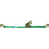 Sangle d'amarrage DIN EN 12195-2 longueur 8 m largeur 35 mm avec rochet + croche