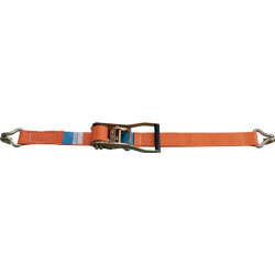 Sangle d'amarrage DIN EN 12195-2 longueur 10 m largeur 50 mm avec rochet + croch