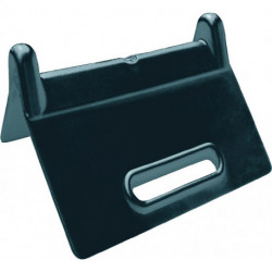 Cornière de protection des chants longueur du poteau 90 x 90 mm noir sans fente 4 pièces/set DOLEZYCH