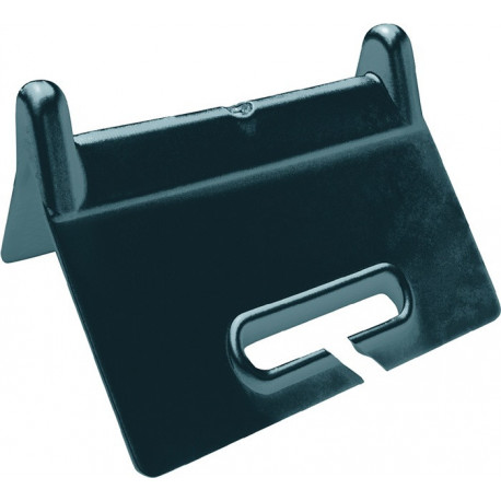 Cornière de protection des chants longueur du poteau 90 x 90 mm noir avec fente 4 pièces